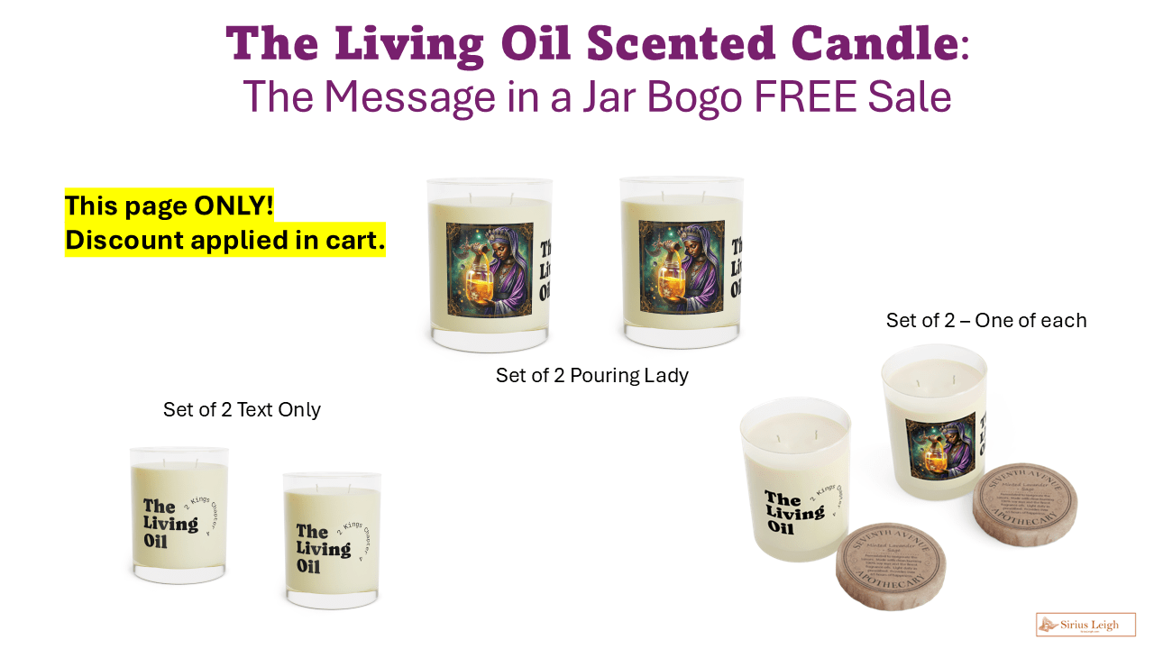 The Living Oil Candle – The Message in a Jar BOGO