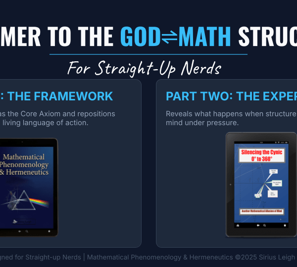 A Primer to the God⇌Math Structure for Straight- up Nerds